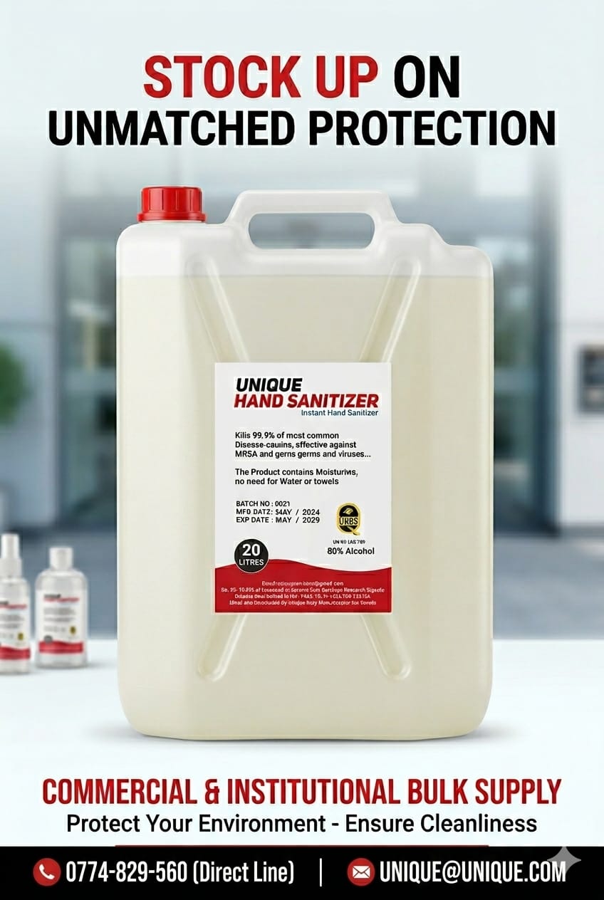 UNIQUE Instant Hand Sanitizer 20 litre bulk supply
