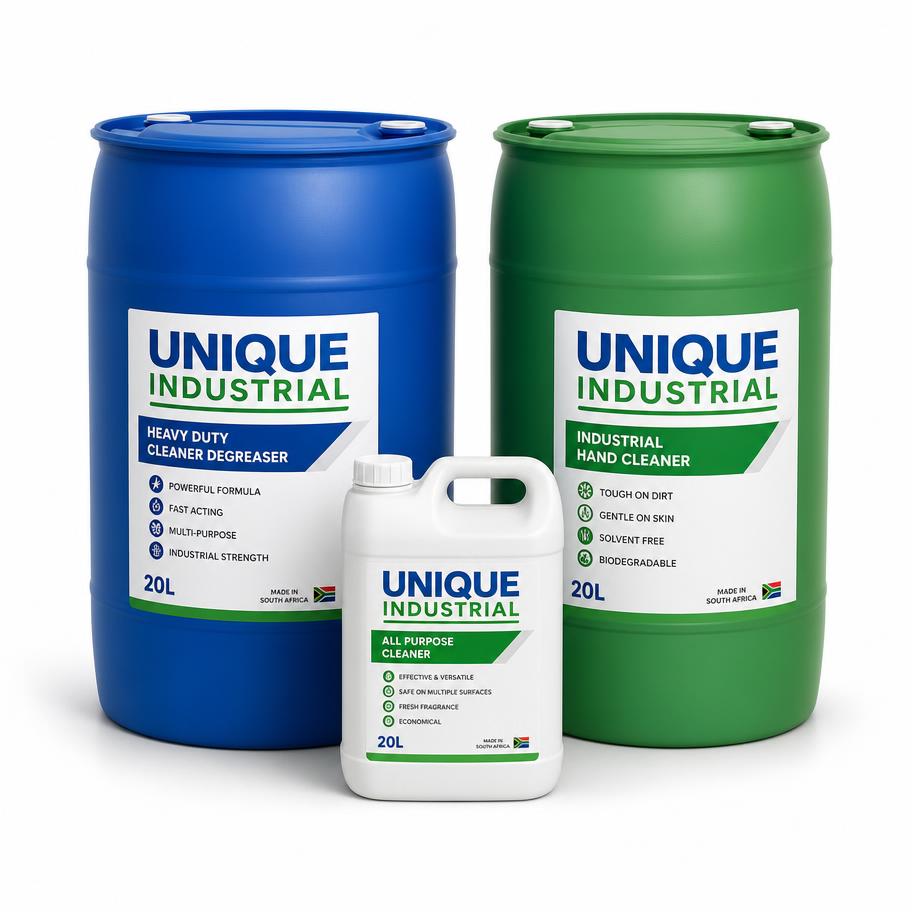 Unique industrial cleaning chemical drums